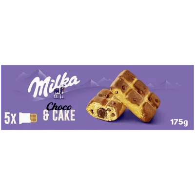 Milka Choc & choc cakejes met chocolade