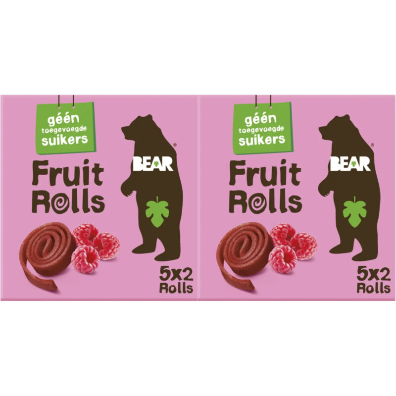 Bear Fruit rolls framboos 2-pack