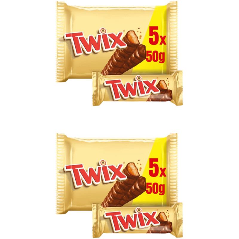 Twix Chocolade reep 5-pack 2-pack