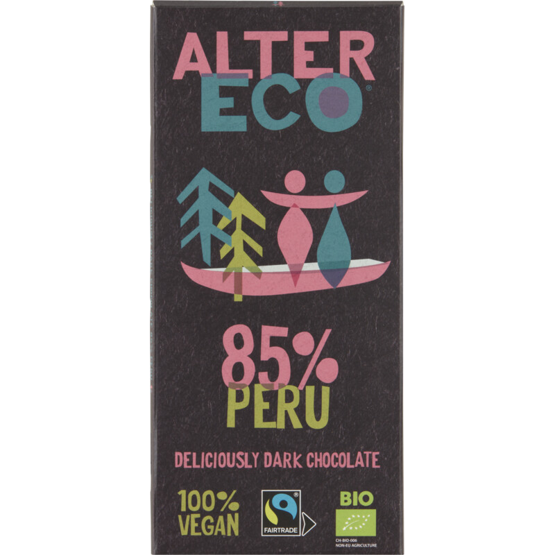 Alter Eco 85% peru dark chocolate vegan