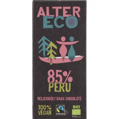 Alter Eco 85% peru dark chocolate vegan