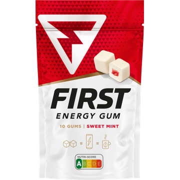 First Energy Gum Red mint met cafeïne
