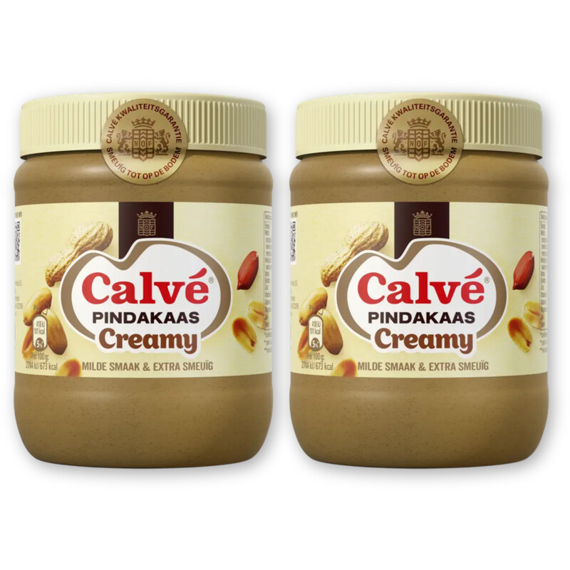 Calvé Creamy pindakaas 2-pack
