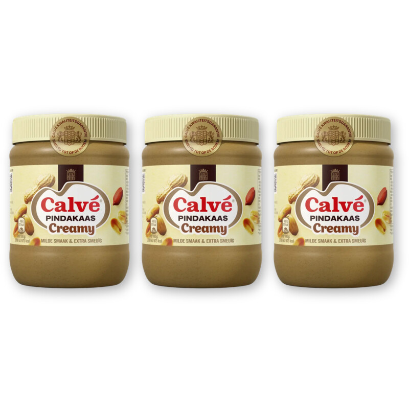 Calvé Creamy pindakaas 3-pack