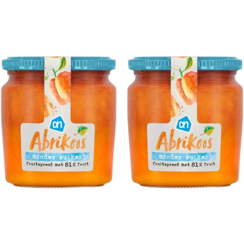 AH Fruitspread abrikoos 81% 2-pack