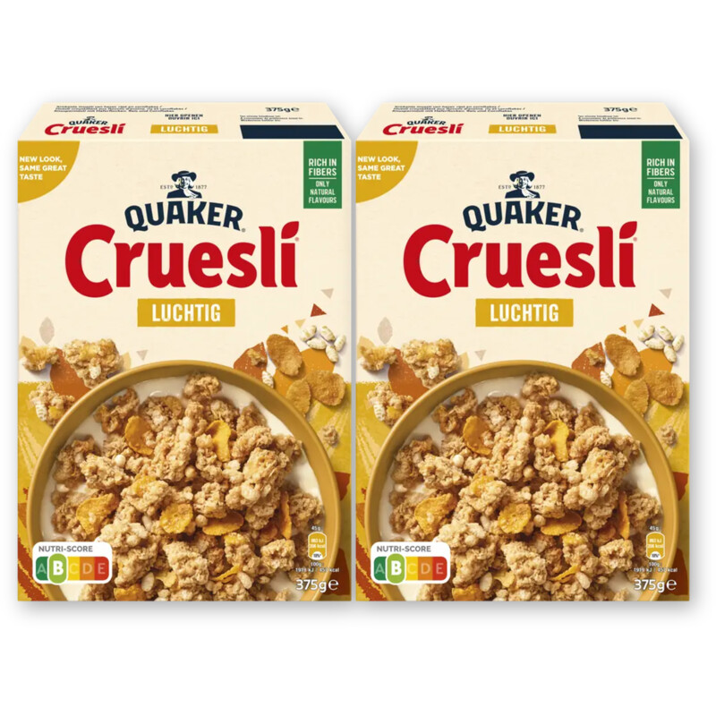 Quaker Cruesli luchtig value pack 2-pack