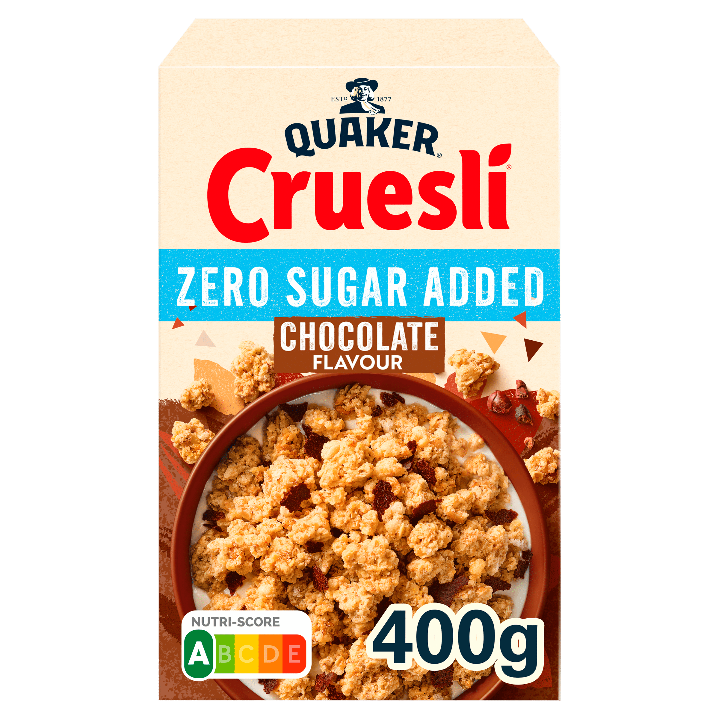Quaker Cruesli zero sugar added chocolate