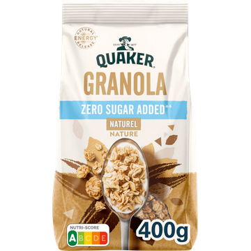 Quaker Cruesli zero sugar added naturel