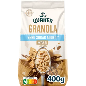 Quaker Cruesli zero sugar added naturel