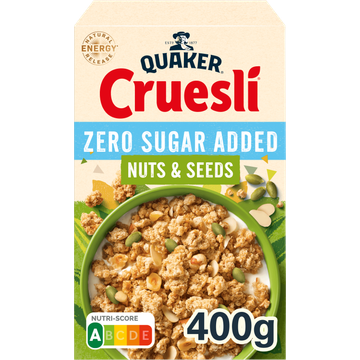 Quaker Cruesli zero sugar added nuts & seeds