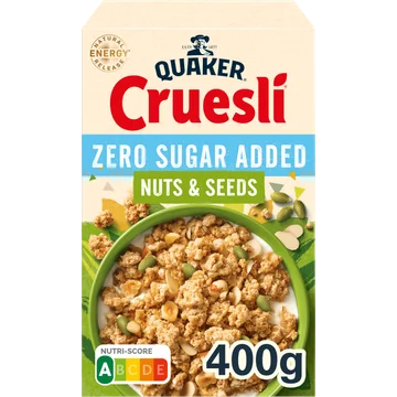 Quaker Cruesli zero sugar added nuts & seeds