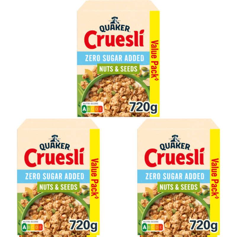 Quaker Nuts & seeds zero sugar added 3-pack
