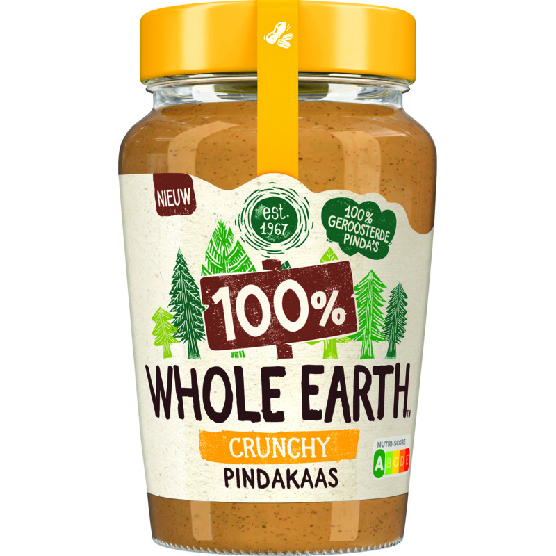 Whole earth Crunchy 100% pindakaas