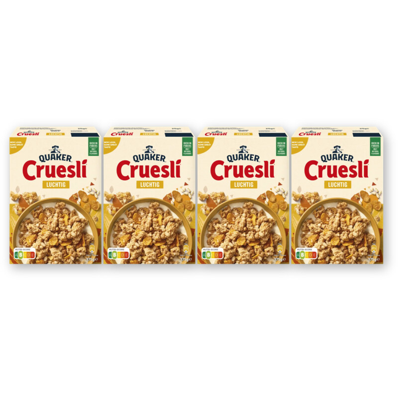 Quaker Cruesli luchtig value pack 4-pack