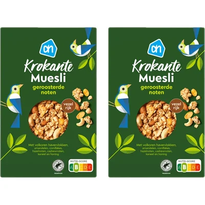 AH Krokante muesli geroosterde noten 2-pack