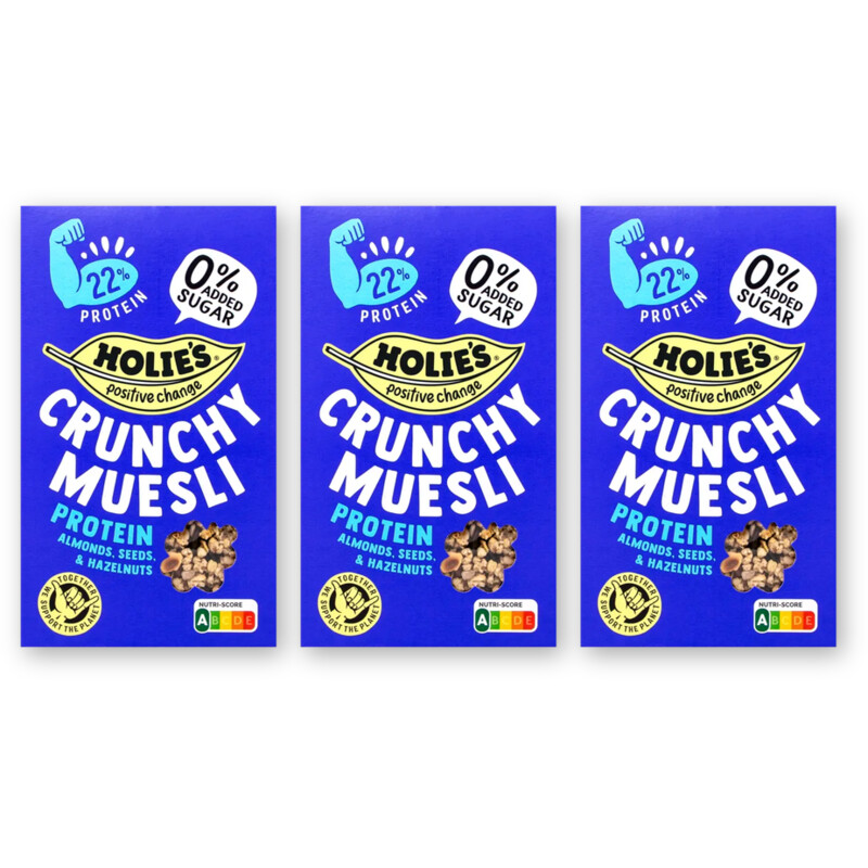 Holie's Crunchy muesli protein 3-pack