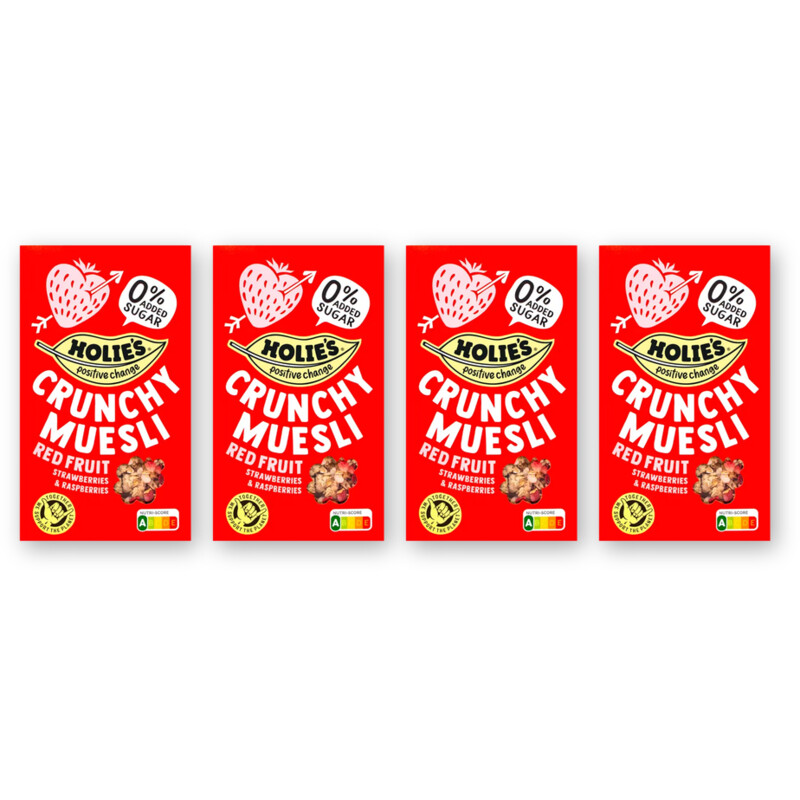 Holie's Crunchy muesli red fruit 4-pack