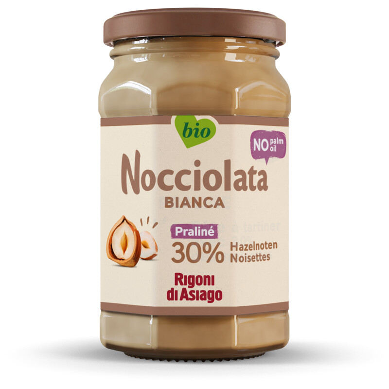 Nocciolata Bianca hazelnootpasta zonder palmolie
