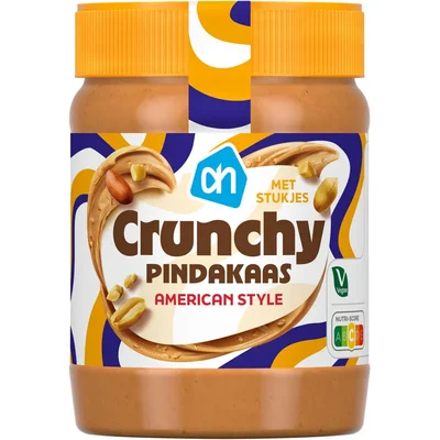 AH Crunchy pindakaas American style stukjes