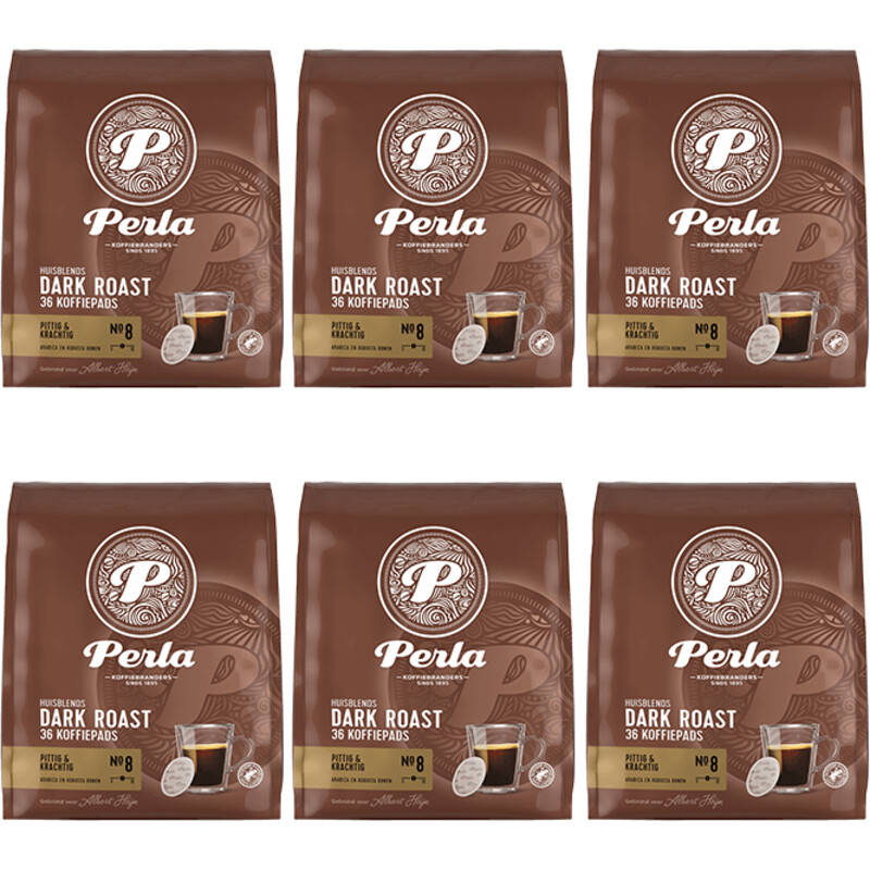 Perla Huisblends Dark roast koffiepads 6-pack