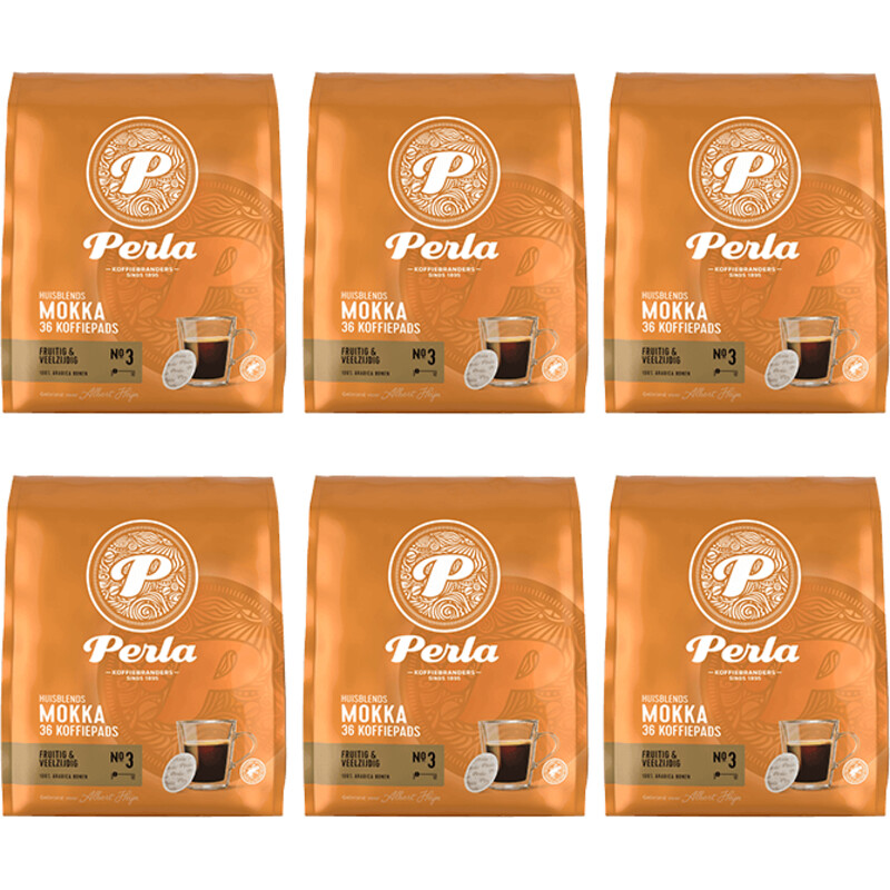 Perla Huisblends Mokka koffiepads 6-pack