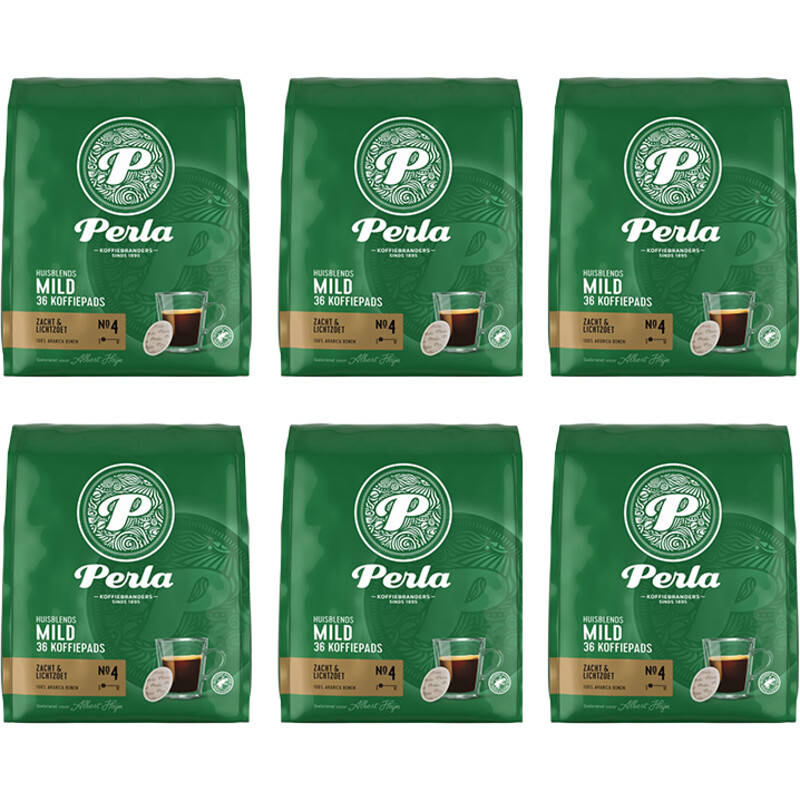 Perla Huisblends Mild koffiepads 6-pack