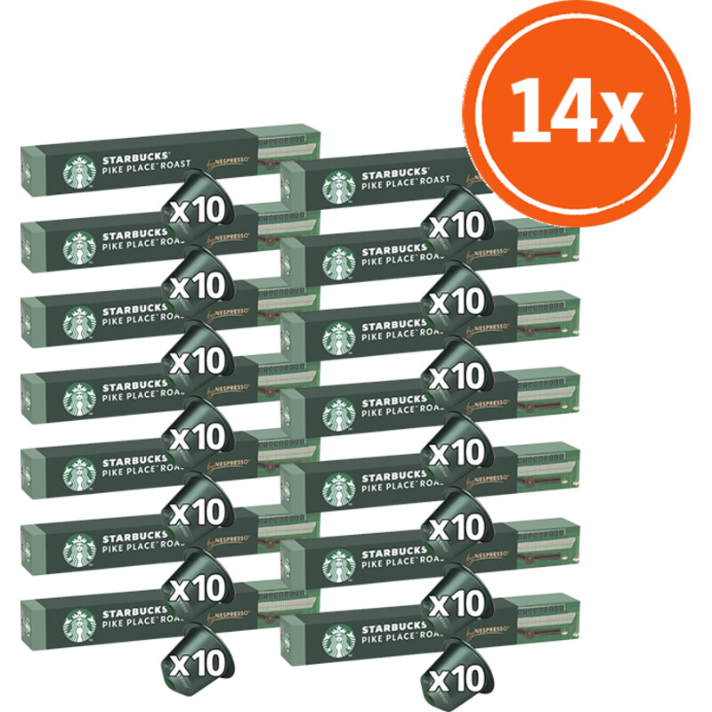 Starbucks Nespresso pike place lungo caps 14-pack