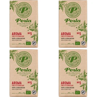 Perla Biologisch Aroma snelfiltermaling 4-pack