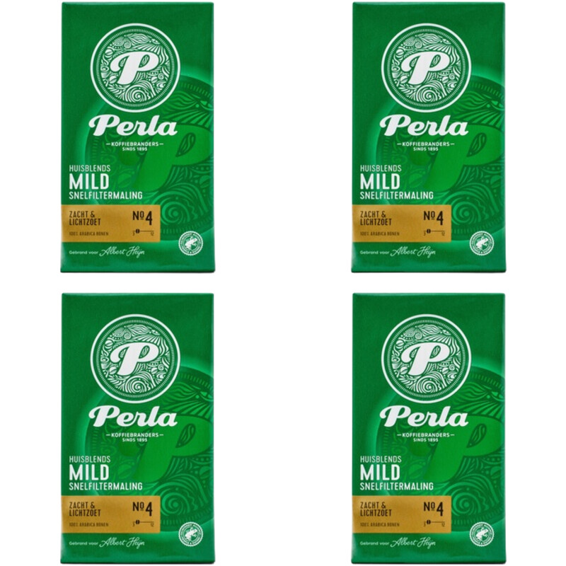 Perla Huisblends Mild snelfiltermaling 4-pack