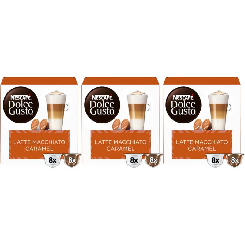 Nescafé Dolce Gusto Macchiato caramel capsules 3-pack