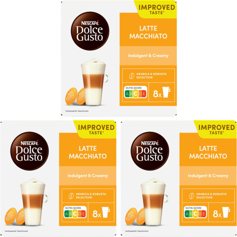 Nescafé Dolce Gusto Latte macchiato capsules 3-pack
