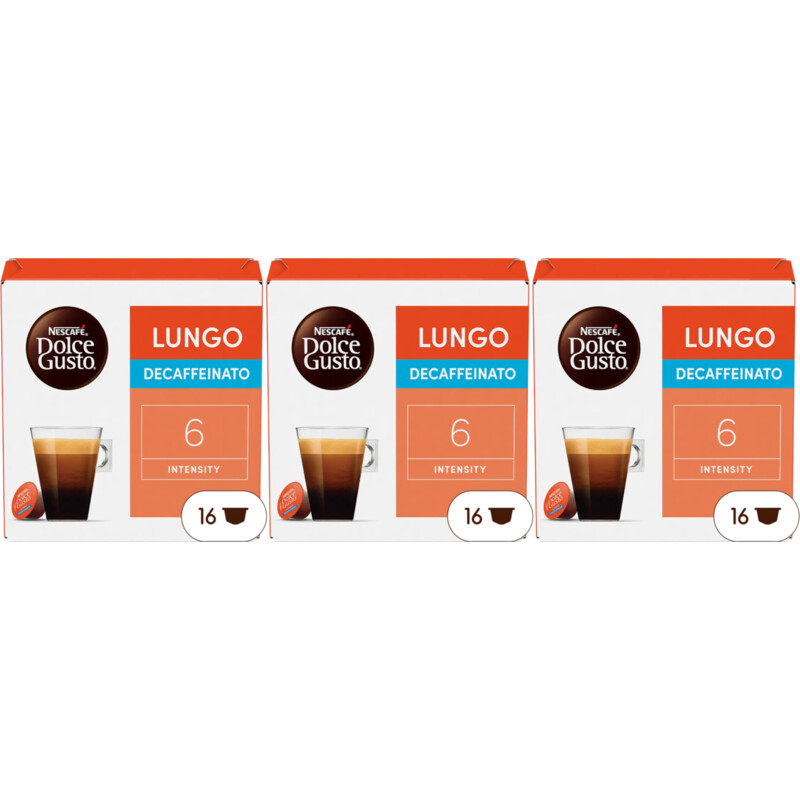 Nescafé Dolce Gusto Lungo decaffeinato capsules 3-pack