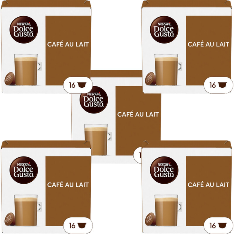 Nescafé Dolce Gusto Cafe au lait capsules 5-pack