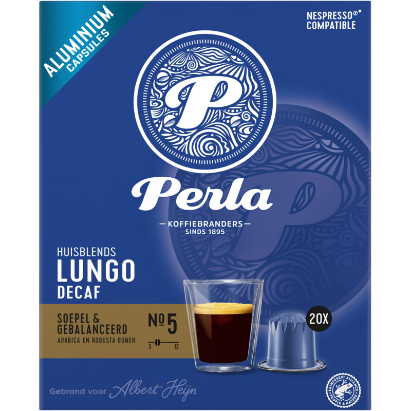 Perla Huisblends Lungo decaf capsules
