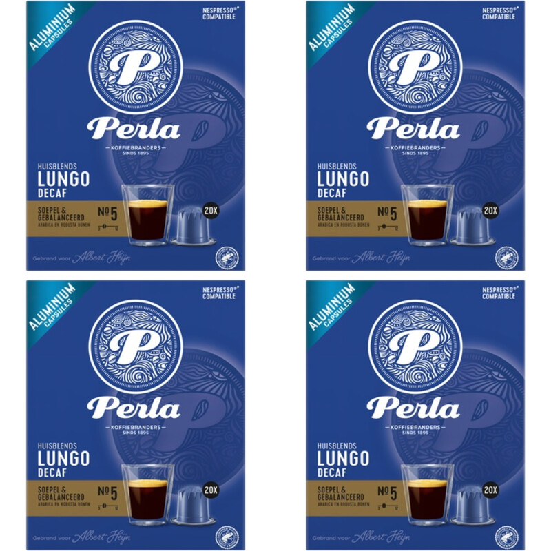Perla Huisblends Lungo decaf capsules 4-pack