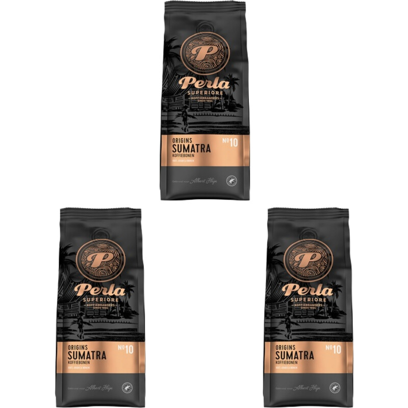 Perla Superiore Origins Sumatra koffiebonen 3-pack