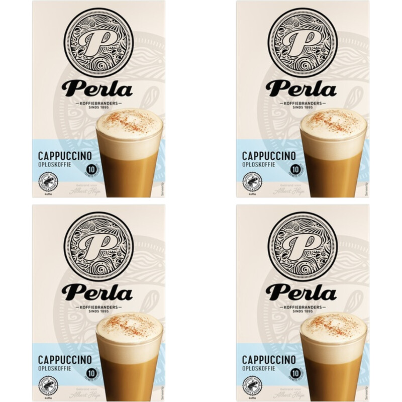 Perla Huisblends Cappuccino oploskoffie 4-pack