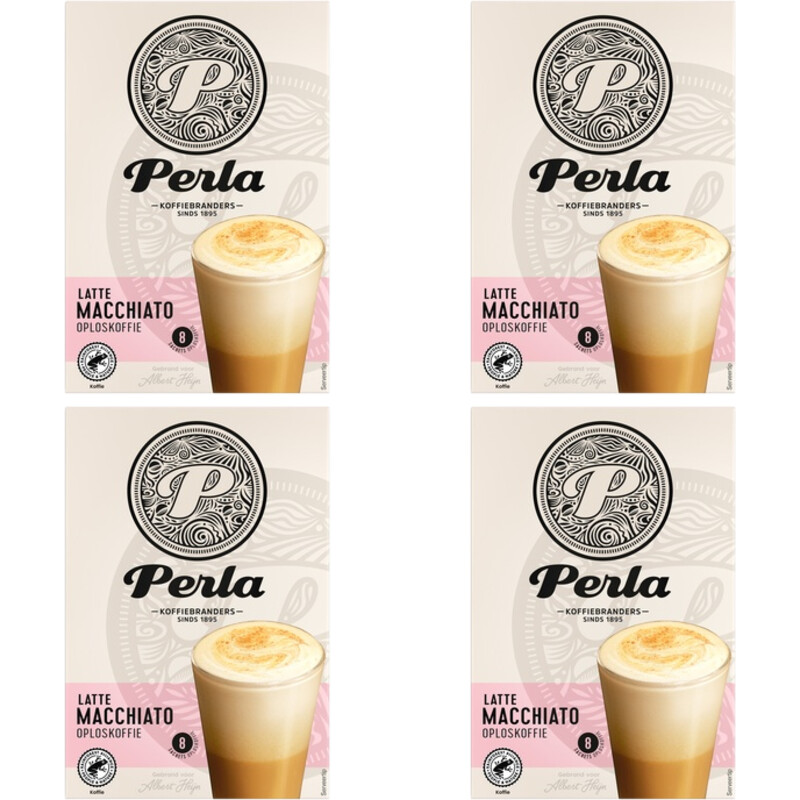 Perla Huisblends Latte macchiato oploskoffie 4-pack