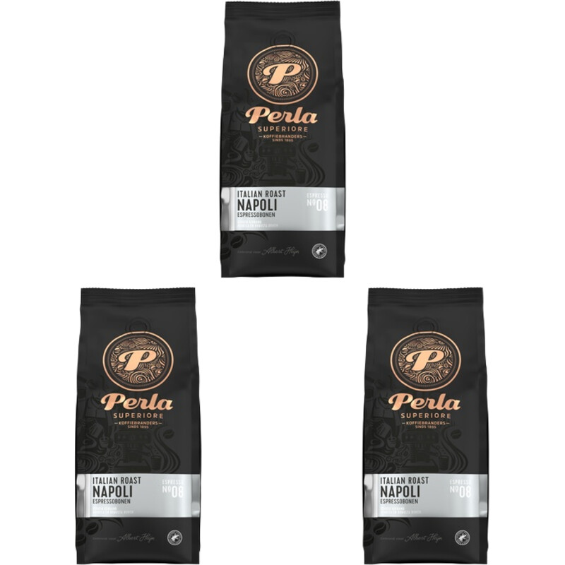 Perla Superiore Italian Napoli espressobonen 3-pack