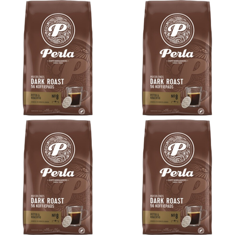 Perla Huisblends Dark roast koffiepads 4-pack