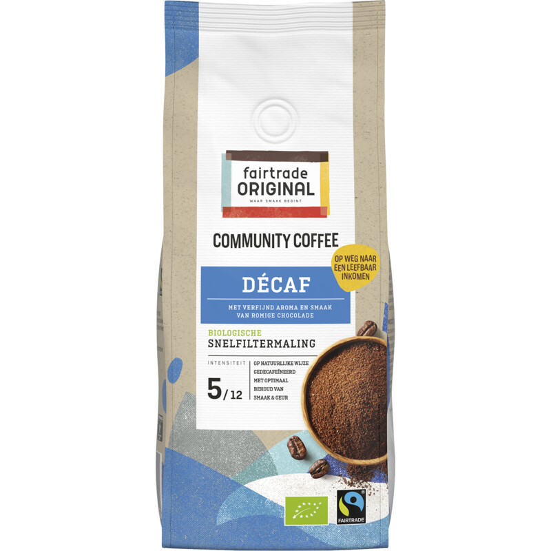 Fairtrade Original Community coffee decaf snelfilter