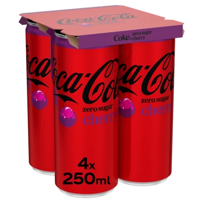 Coca-Cola Zero sugar cherry 4-pack