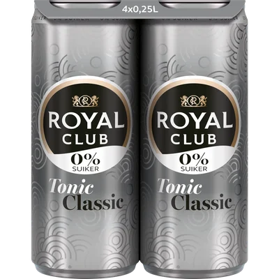 Royal Club Tonic 0% suiker 4-pack