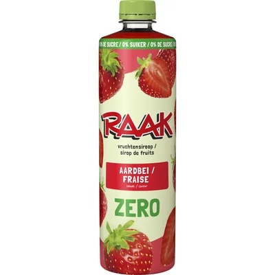 Raak Vruchtensiroop aardbeien zero sugar