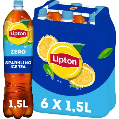 Lipton Ice tea sparkling zero sugar 6-pack