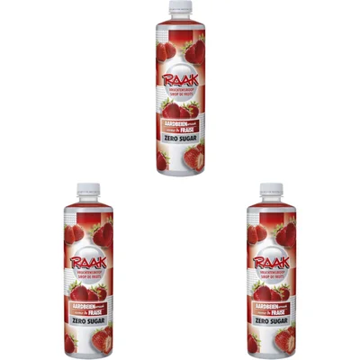 Raak Vruchtensiroop aardbeien zero 3-pack