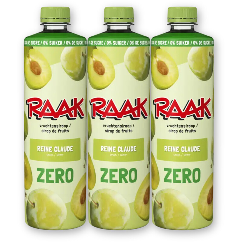 Raak Vruchtensiroop reine claude zero 3-pack