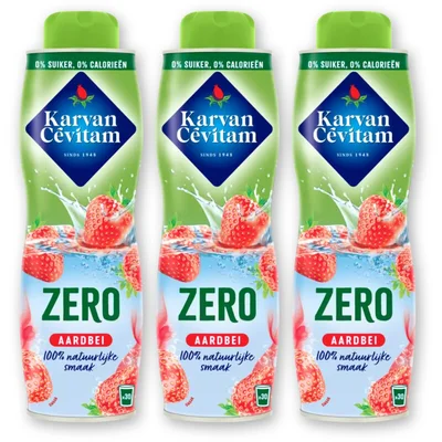 Karvan Cévitam Zero aardbei siroop 3-pack