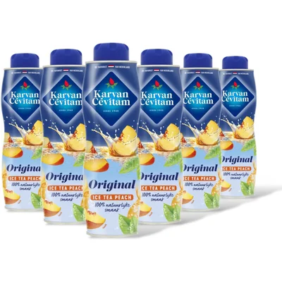 Karvan Cévitam Original ice tea peach siroop 6-pack