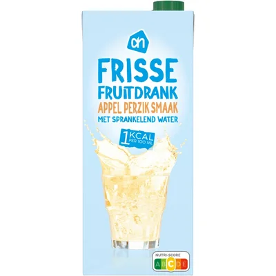 AH Frisse fruitdrank appel-perzik 1kcal
